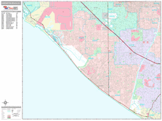 Huntington Beach Digital Map Premium Style